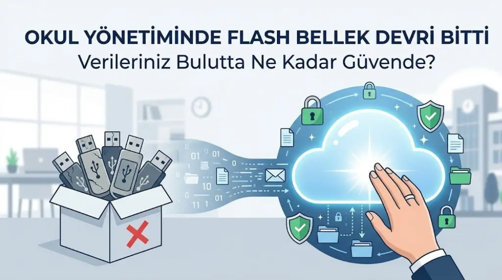 Okul Yönetiminde Flash Bellek Devri Bitti: Verileriniz Bulutta Ne Kadar Güvende?